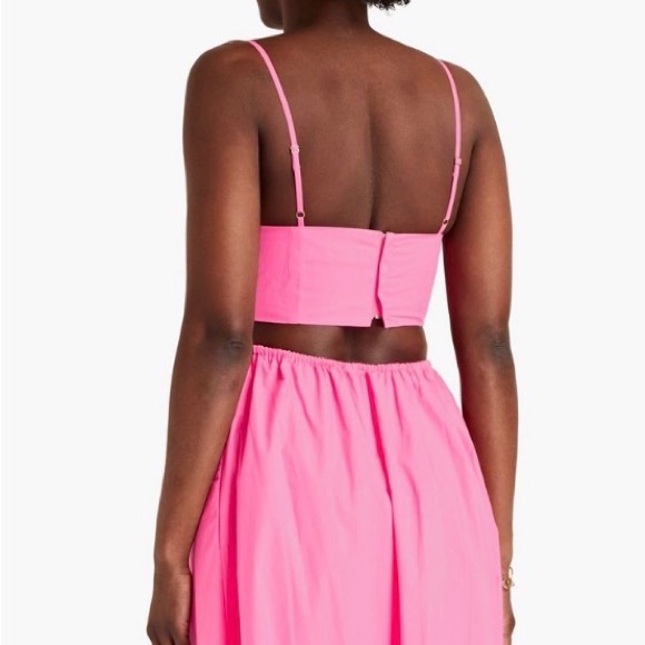 NICHOLAS Pink Dress Baylee Cotton Cut-Out Midi Dress US 6 - Picture 7 of 11
